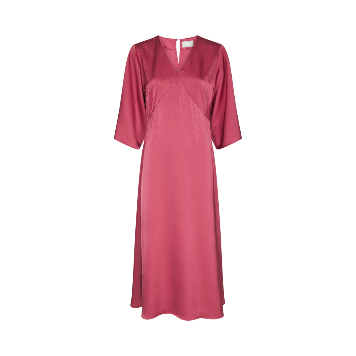 Remara Heavy Sateen Dress - Cherry Pink