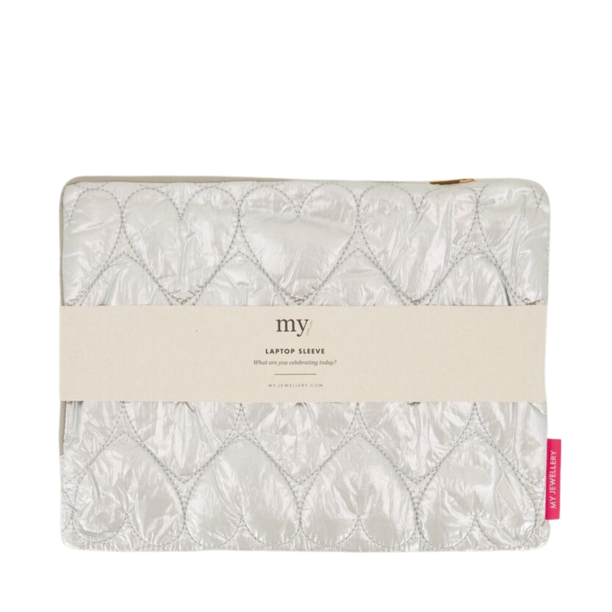 Laptop Sleeve Heart - Silver