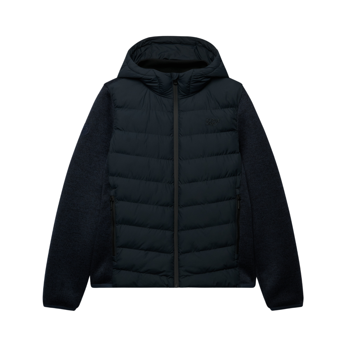Hooded Storm Knit Hybrid Jkt - Eclipse Navy