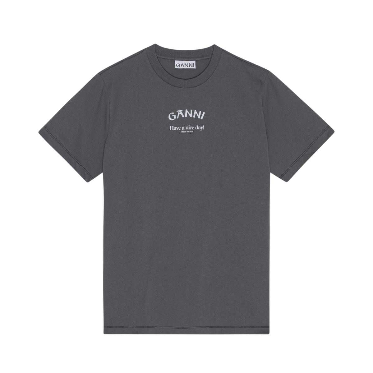 Ganni relaxed t-shirt - 490 Volocanic Ash