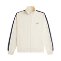 Contrast Tape Track Jacket - Ecru/Tennis Blue