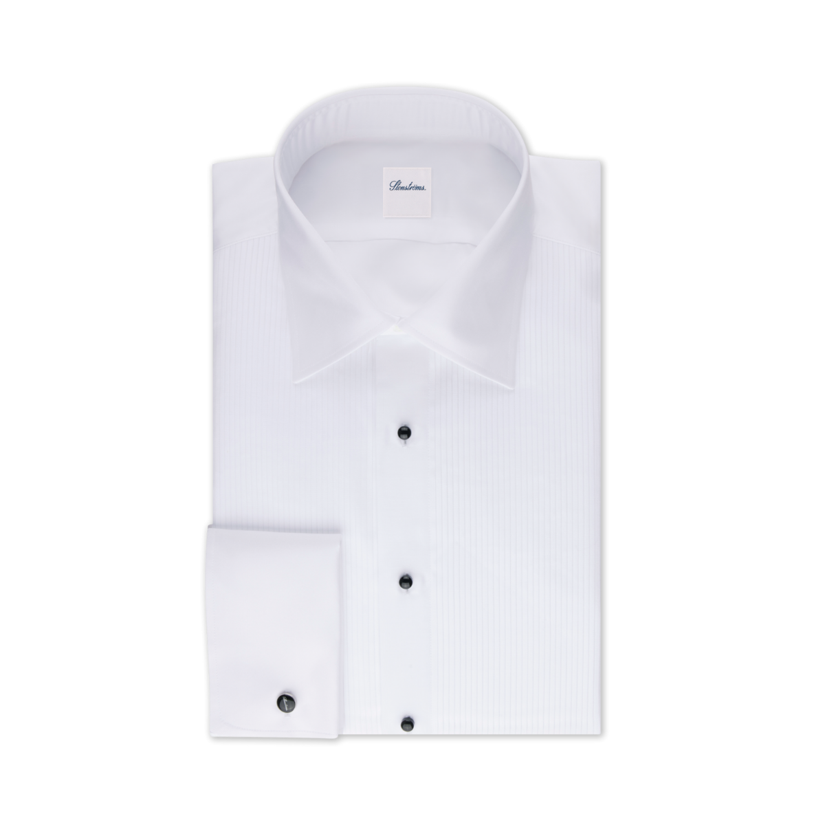 Slimline Tuxedo Shirt With Classic Collar - White