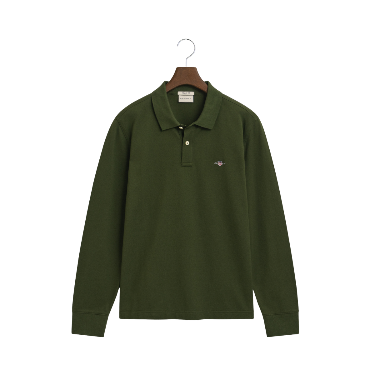 Shield LS Pique Rugger - Country Green