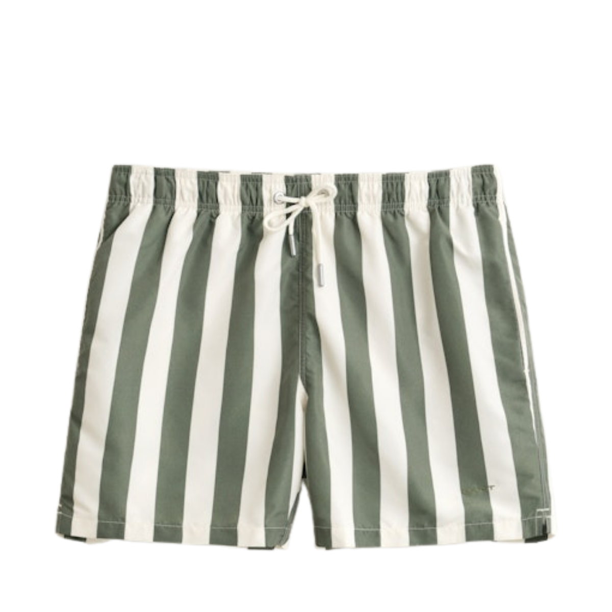 Block Striped Swim Shorts - 379 Dry Herb Green