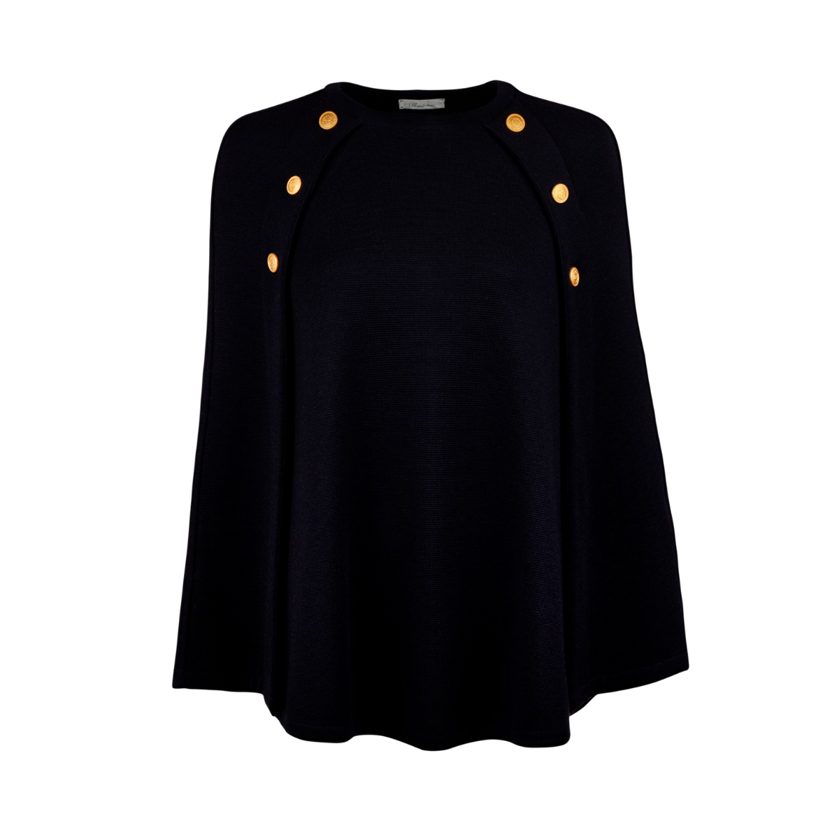 Mary Knit Poncho - Black