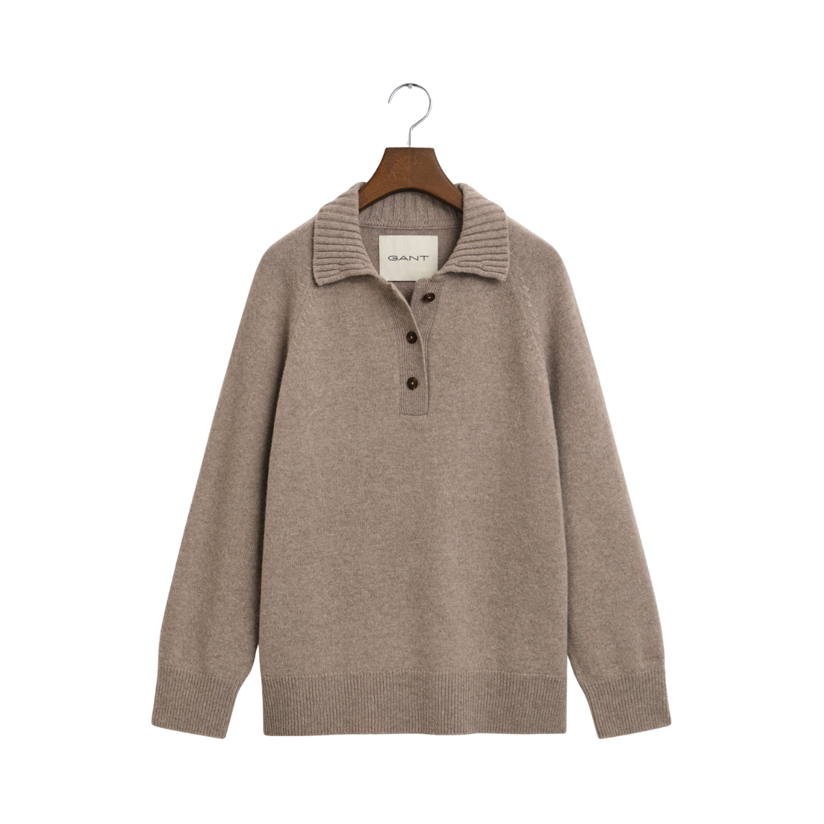 Wool Knit Rugger - Taupe Beige