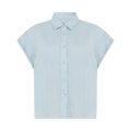 Aster Fold-Up Linen SS Shirt - Skyway