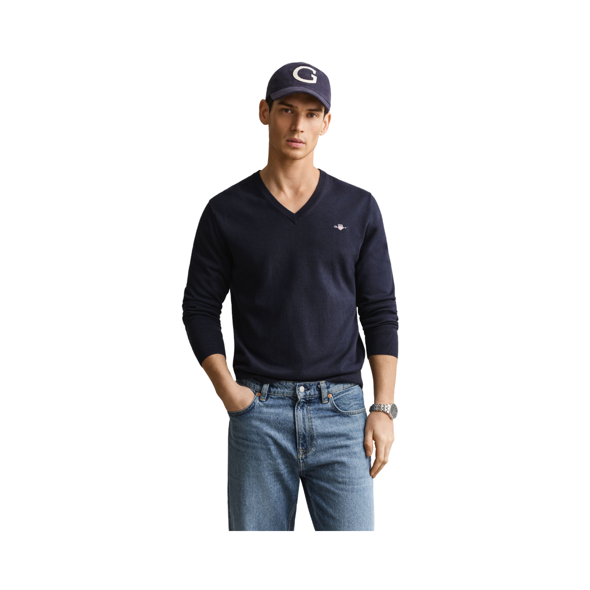 Cotton Sweater - Evening Blue
