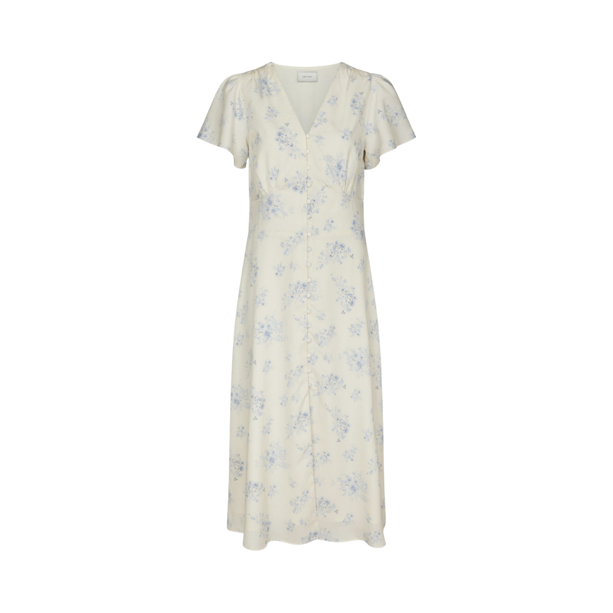 Eleni Delicate Flower Dress - Creme