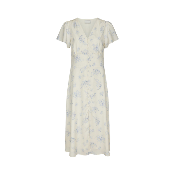 Eleni Delicate Flower Dress - Creme