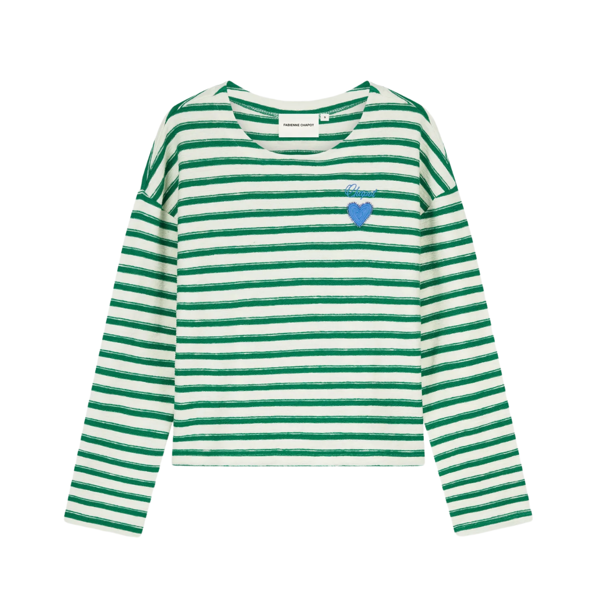 Celina Top - Cosy White/Green