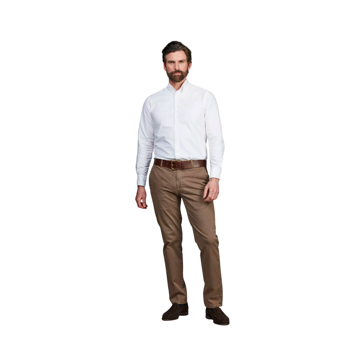 Classic Chino Bormio Print - Dark Beige