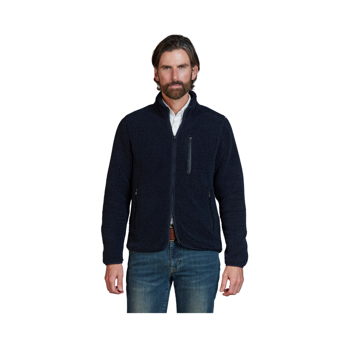 Pile Fleece Jacket - Navy