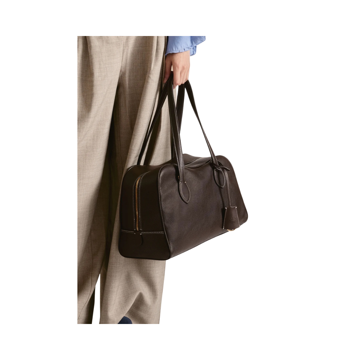 Noale Leather Handle Bag - 1062 Walnut