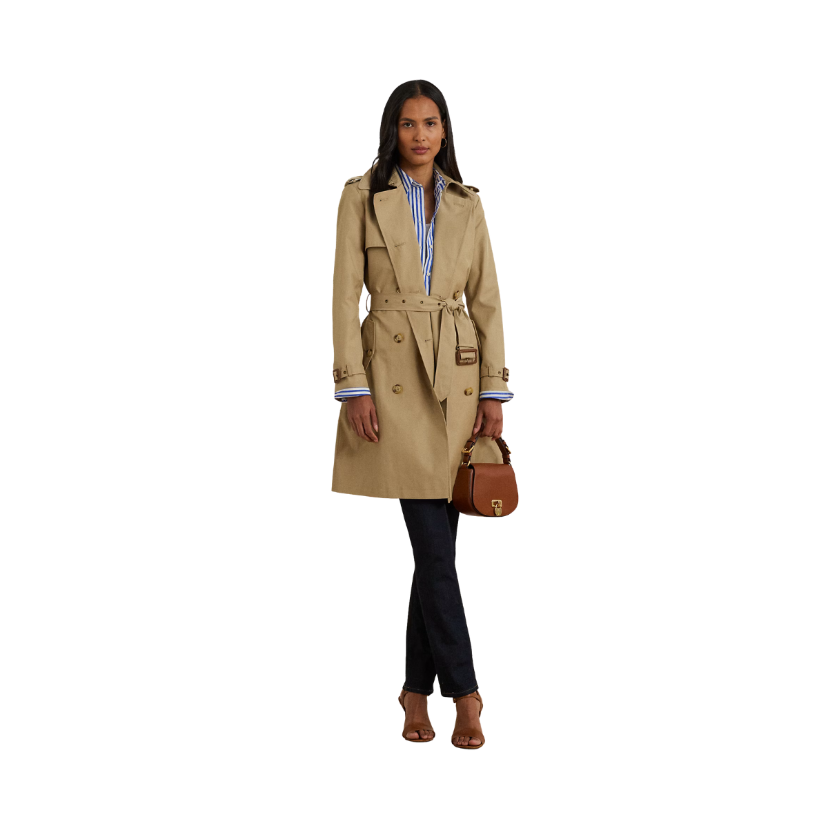 Belted Lined Coat - Birch Tan