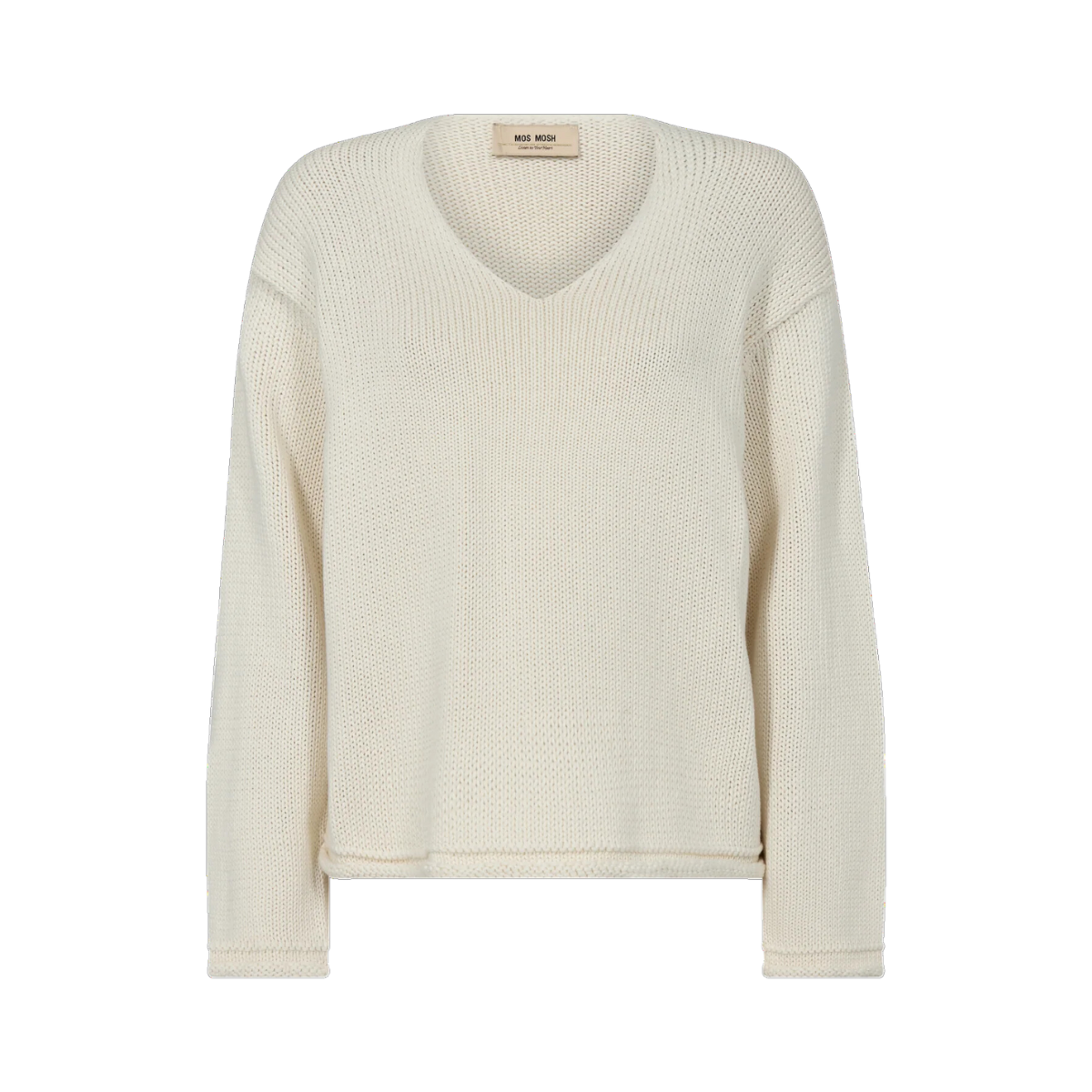 MMBine LS V-neck Knit - Ecru