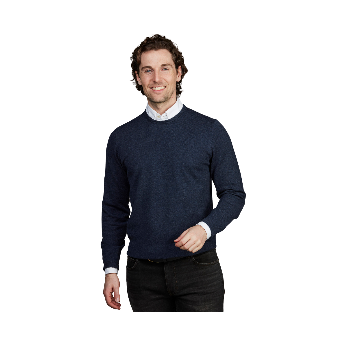 Crew Neck Sweater - Dark Blue