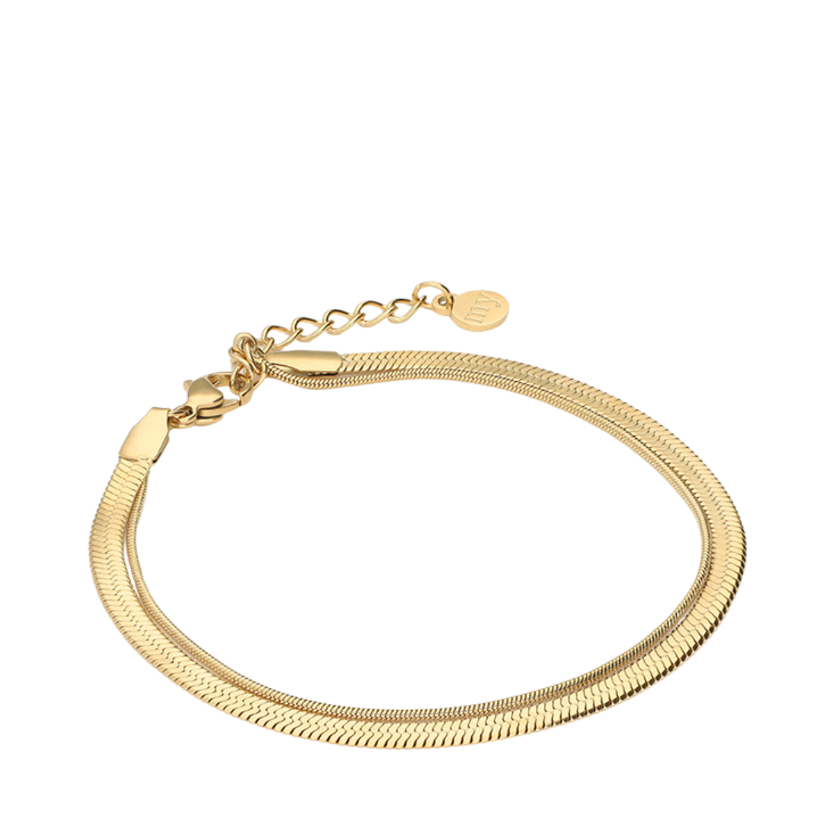 Bracelet double chain - Gold