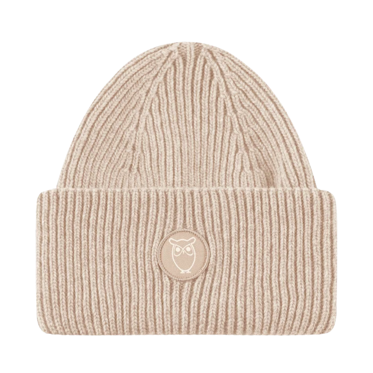 Wool Badge Beanie - Nature Melange