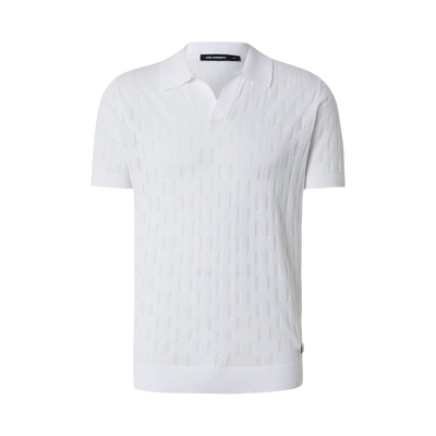 Knit Polo 1/2 - White