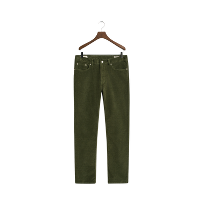 Reg Cord Jeans - Country Green