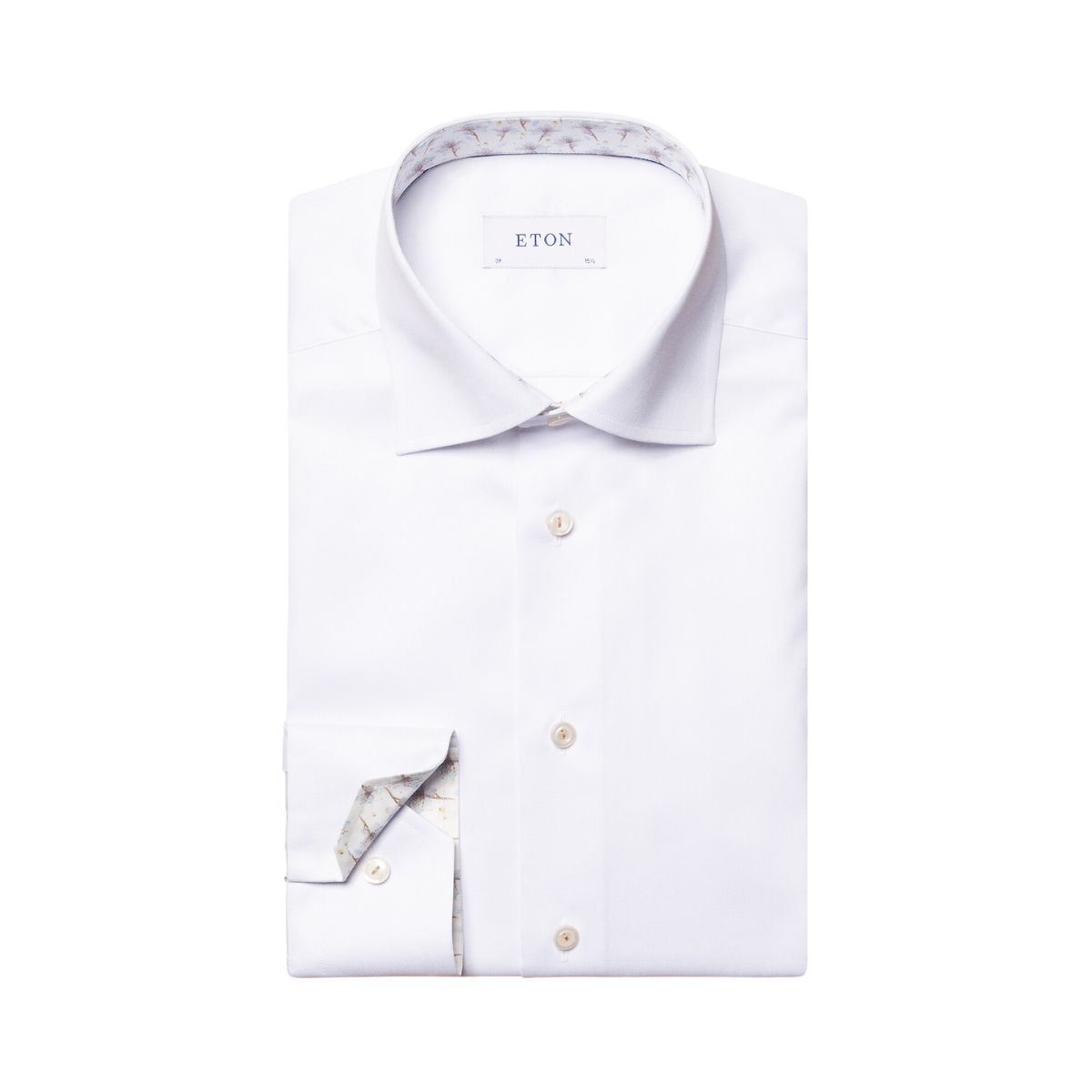 Cut Away Slim Signature Twill Shirt - White