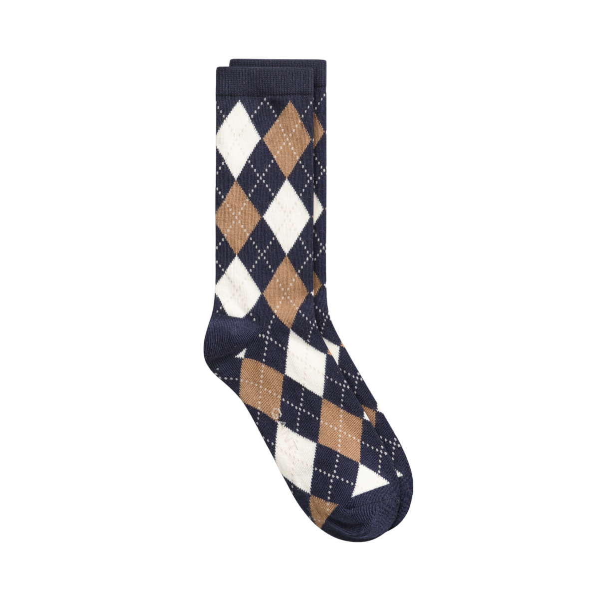 Argyle Check Socks - Evening Blue