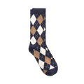 Argyle Check Socks - Evening Blue