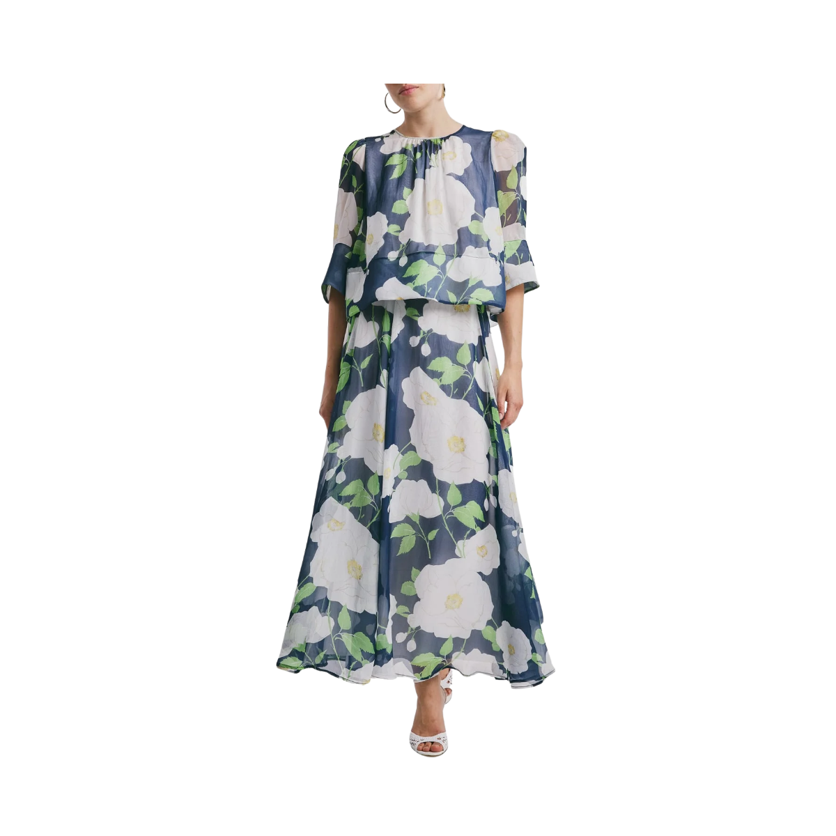 Organza Maxi Skirt - Flower Garden