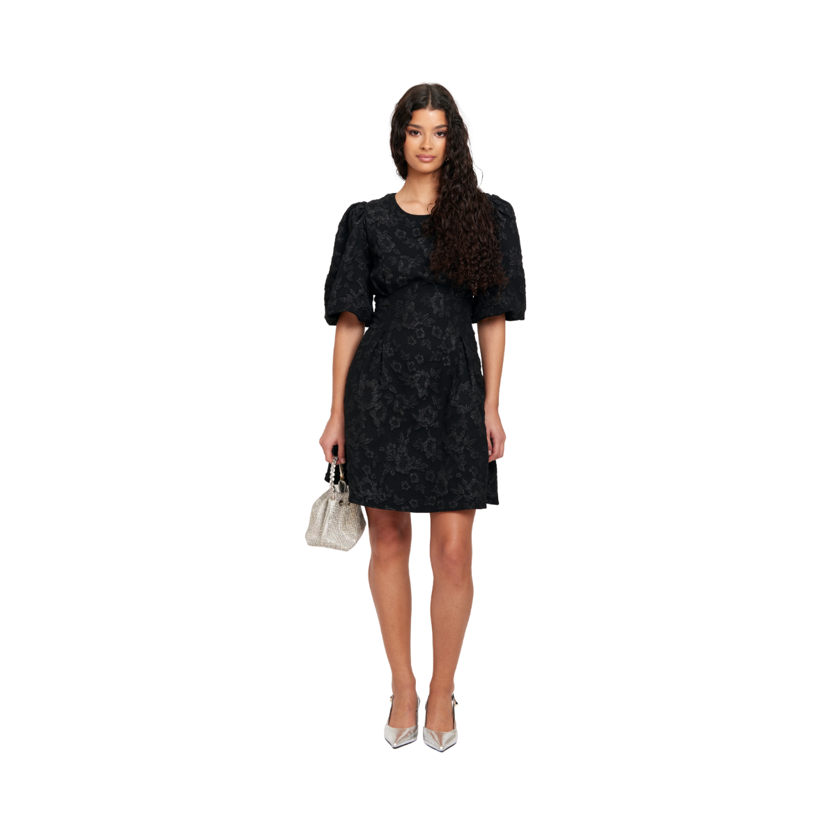 She Got It Dress - Black Flowers
