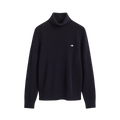 Wool Cotton Turtleneck - Evening Blue