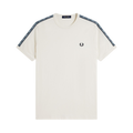 Contrast Tape Ringer Tee - Ecru/Navy
