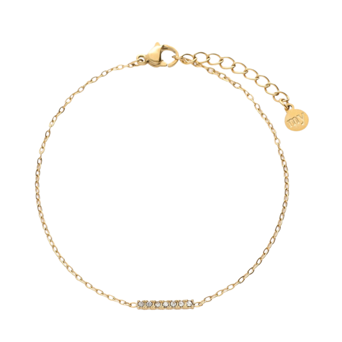 Bracelet fine strass - Gold