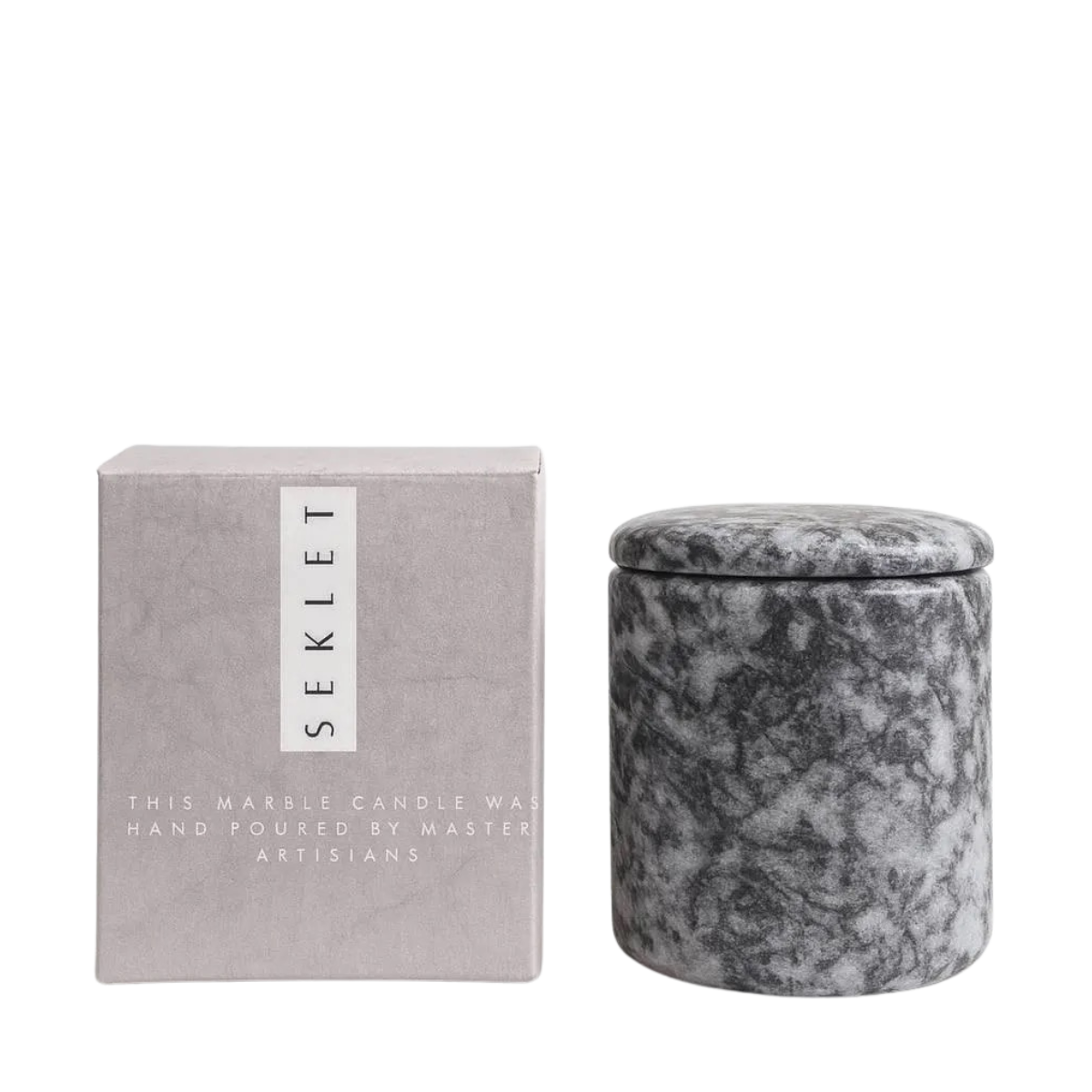 Marble candle Seklet - Grey
