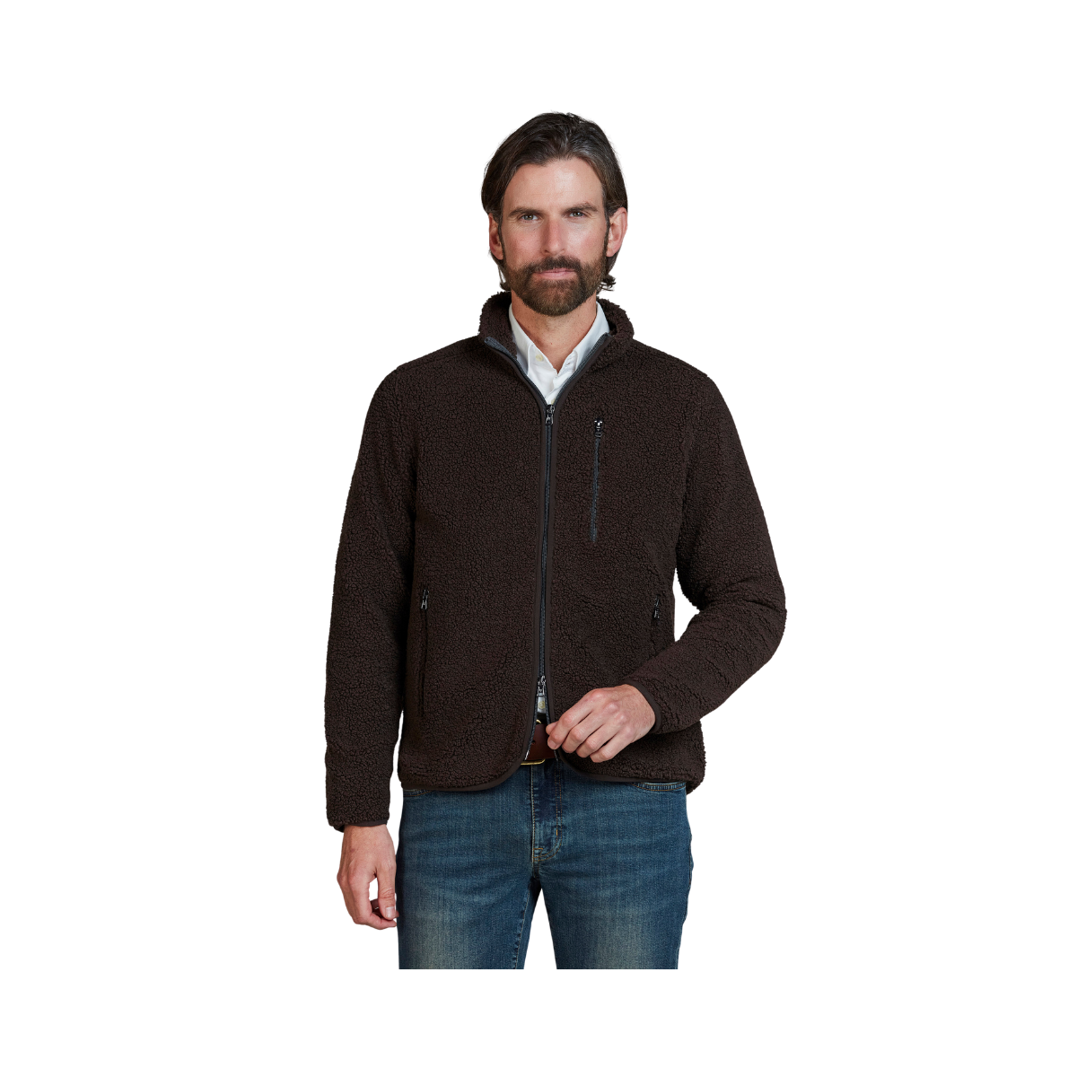 Pile Fleece Jacket - Dark Brown