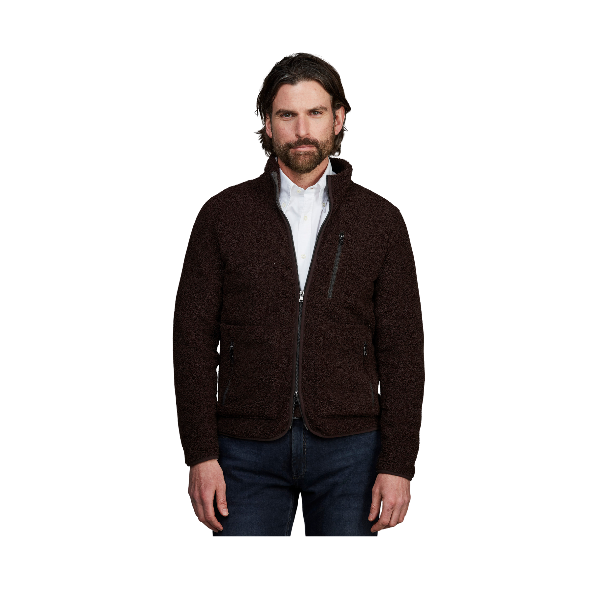 Pile Fleece Jacket - 68 Dark Brown