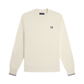 Crew Neck Sweatshirt - Ecru/Seagrass