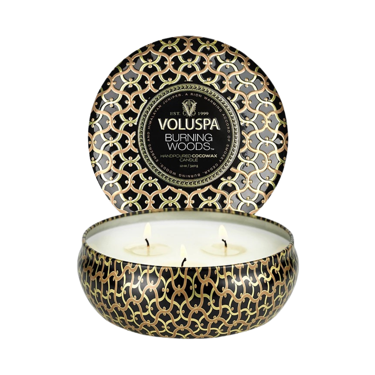 3 Wick Tin Candle - 7 Burning Woods