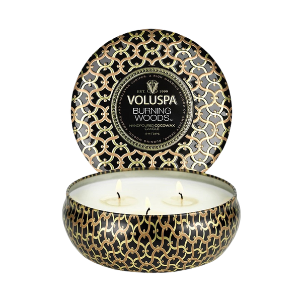 3 Wick Tin Candle - 7 Burning Woods