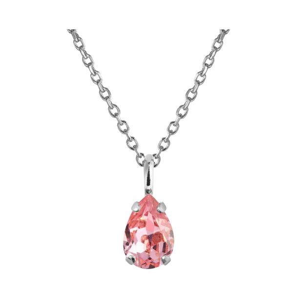 Amelia Necklace Rhodium - Light Rose