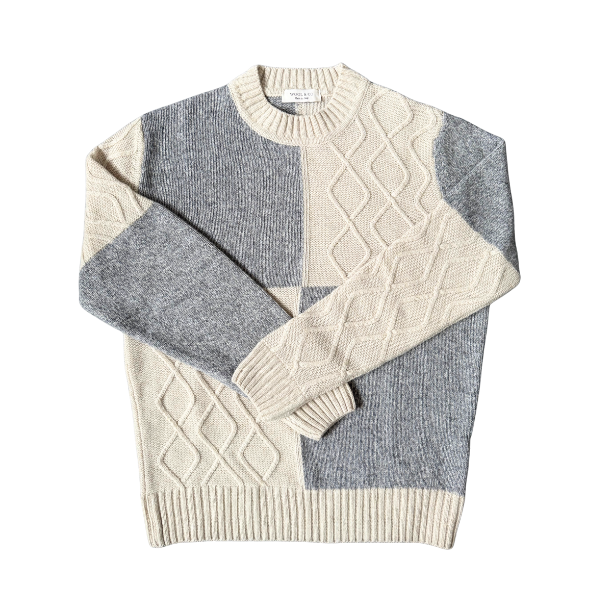 Paricollo Intarsio Mouline - Grey