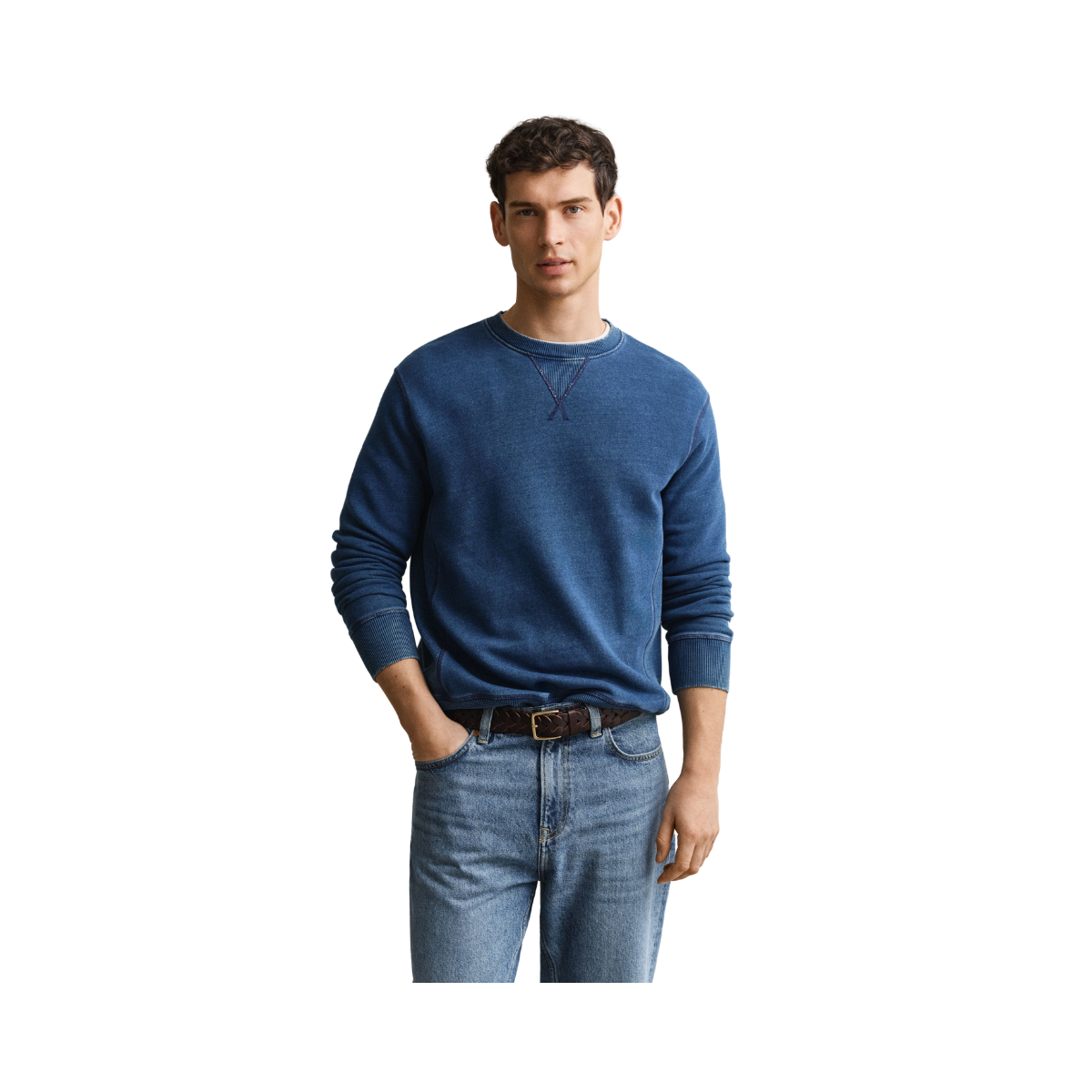 Indigo C-Neck Sweat - INDIGO