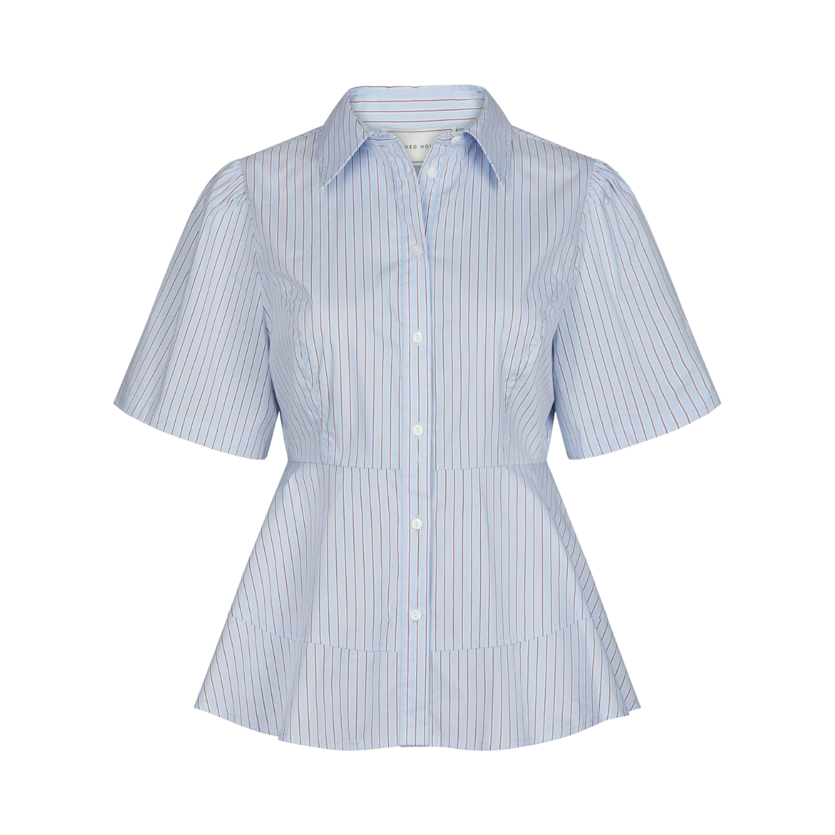 Janelle Stripe Shirt - Blue/Brown Stripe