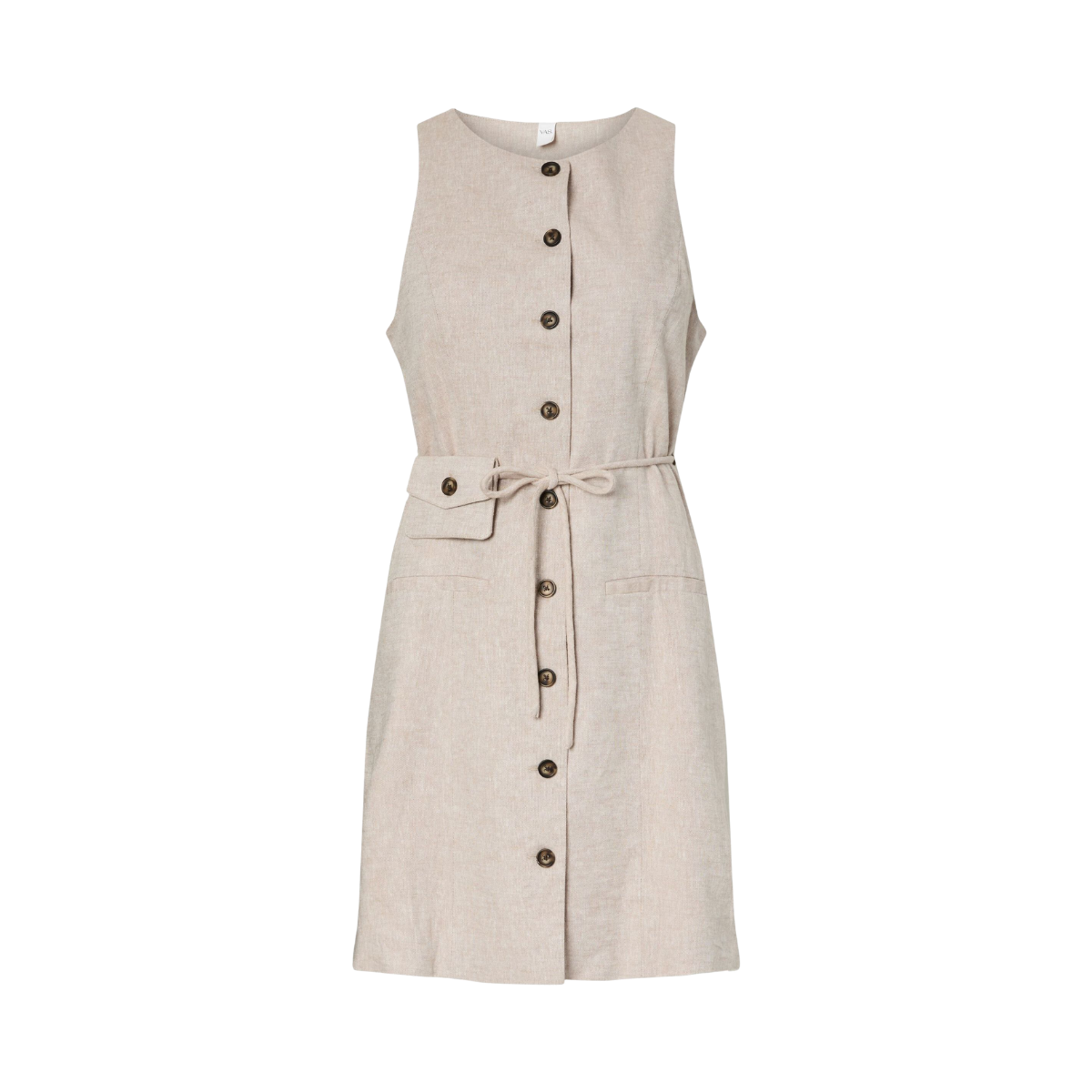 YASUsuma Linen Blend Dress - White Pepper