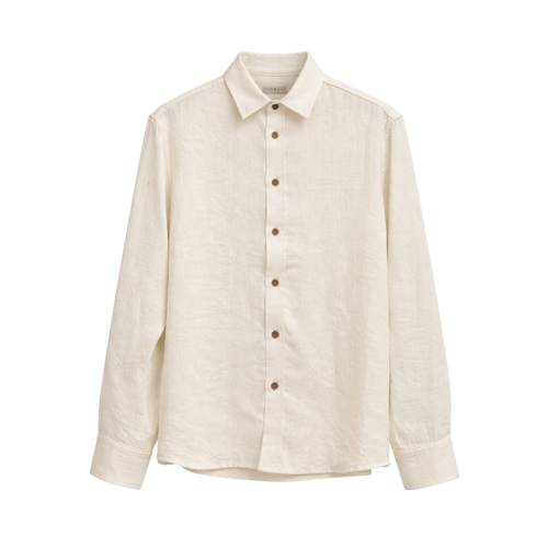 Brand Island TRAVIS LINEN SHIRT - OFF WHITE