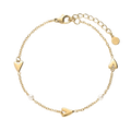 Bracelet hearts & pearls - Gold