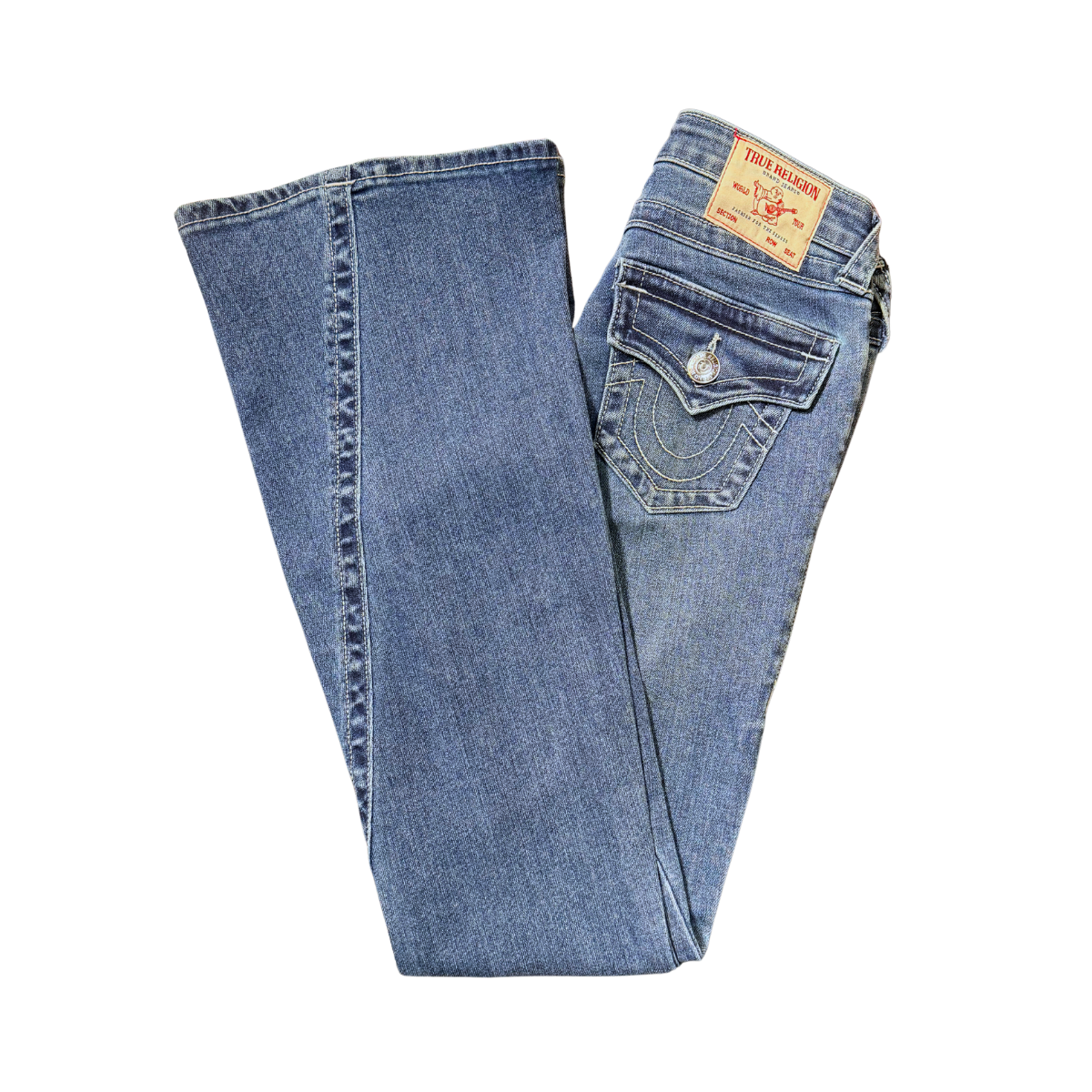 Joey Low Rise Flap - Dark Wash