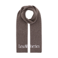 Cashmere Blend Logo Scarf - Nougat