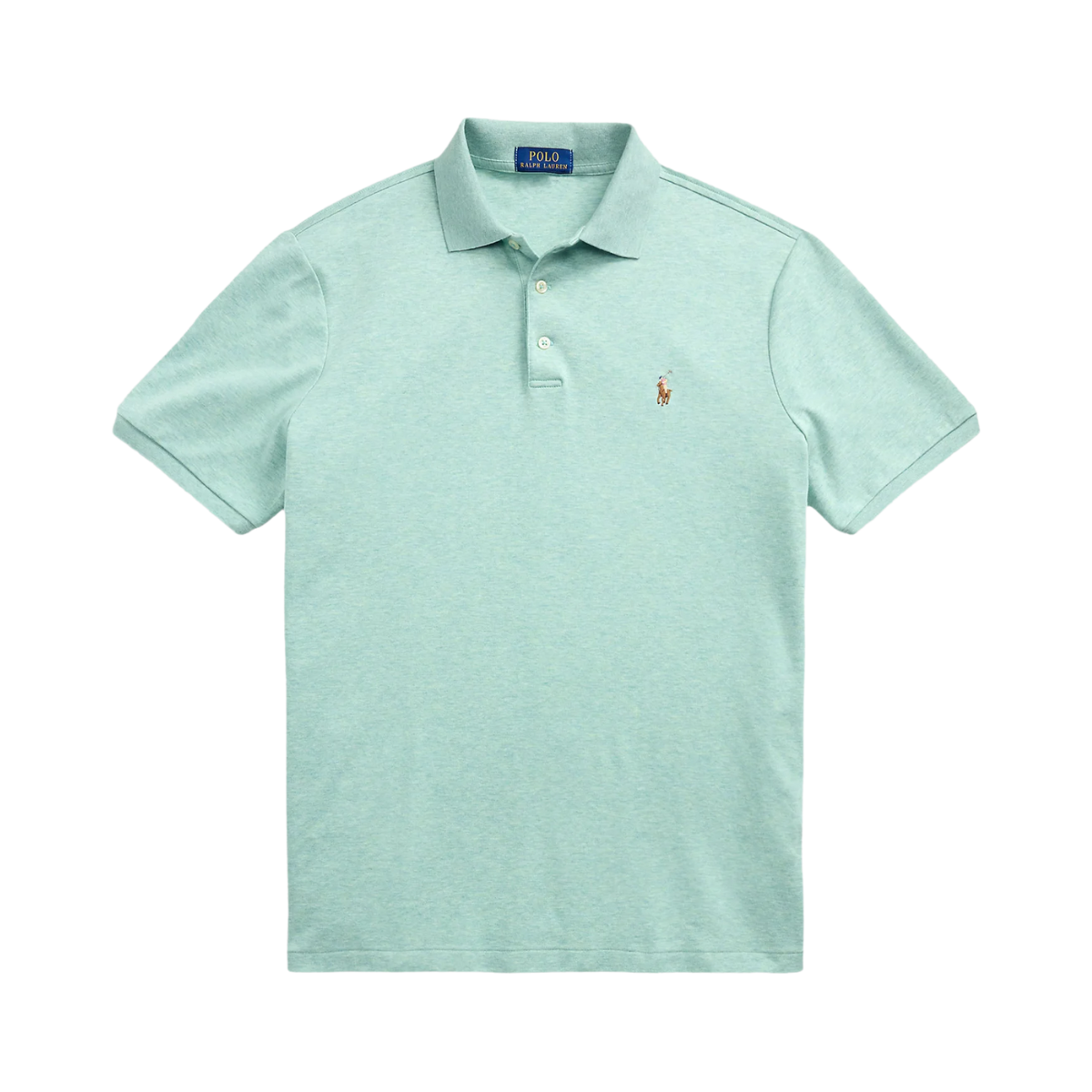 Custom Slim Fit Soft Cotton Polo Shirt - Celadon Heather