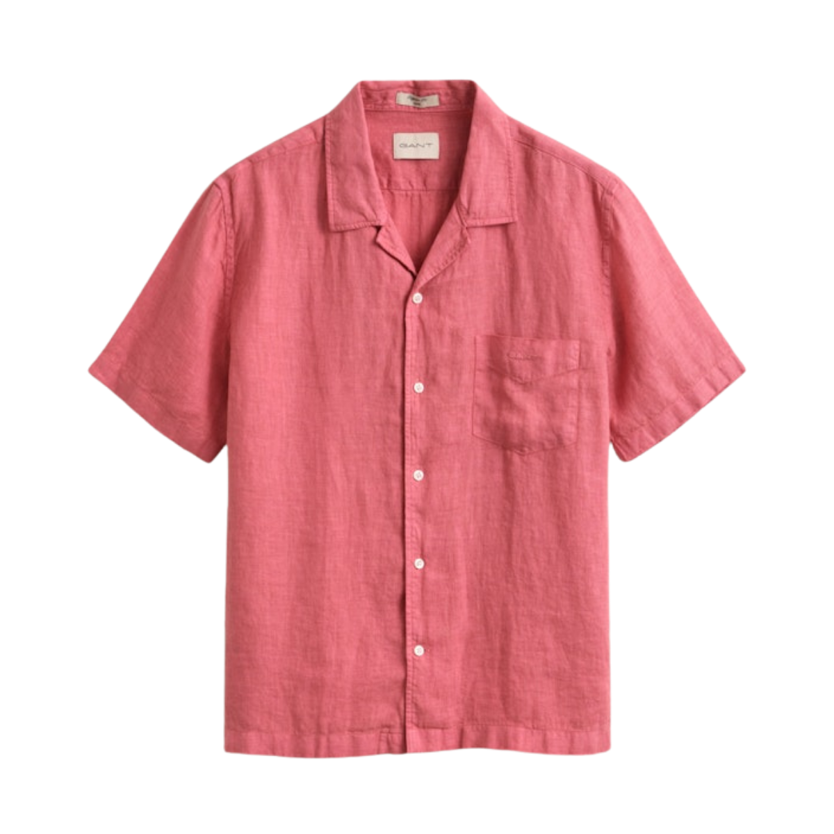 Gmnt Dyed Linen Camp Shirt - Rose Pink